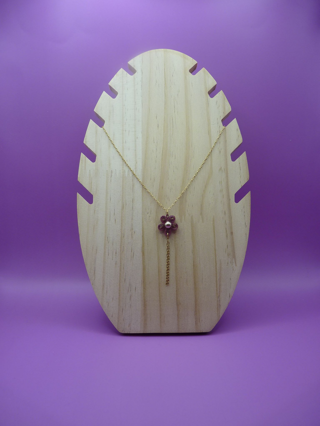 Sautoir long - Idylle prune