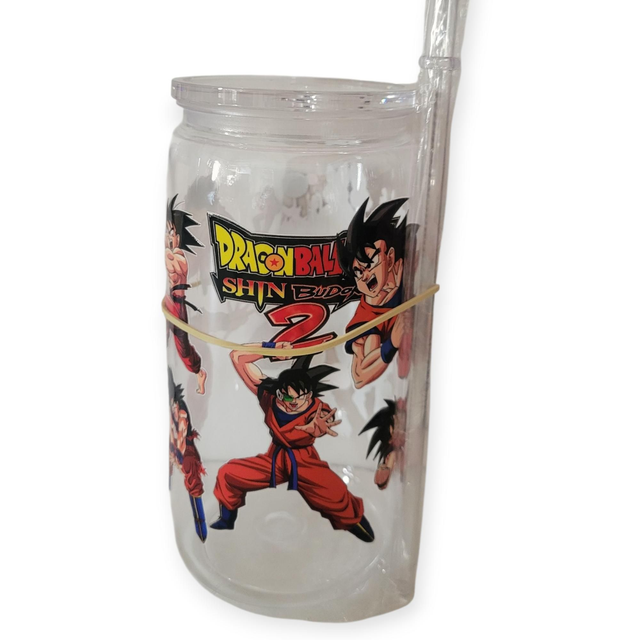 Gourde avec paille en plastique dragon Ball Z 