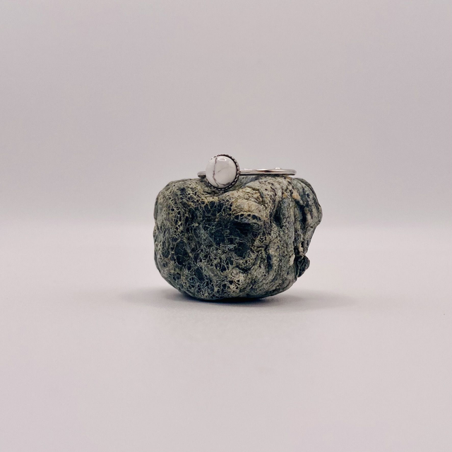 Bague Thelma argentée - howlite