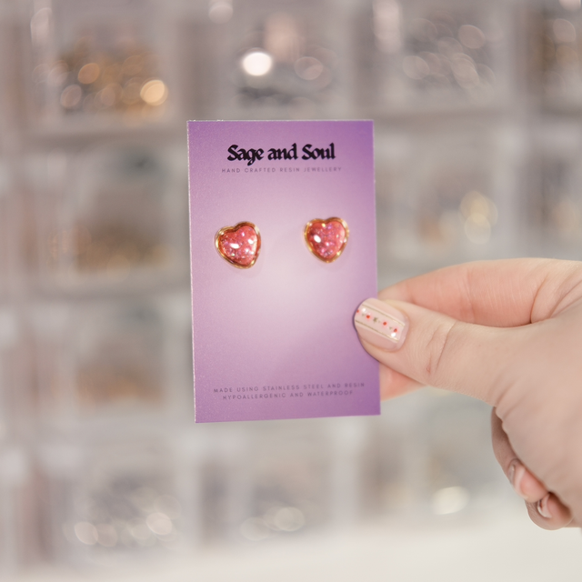 Sale - Heart Studs