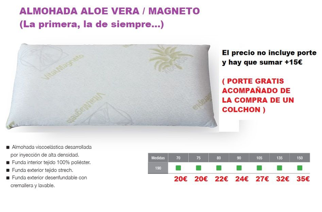 ALMOHADA VISCOLASTICA ALOE VERA