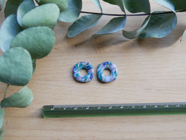 Peanuts marbré bleu/violet/vert