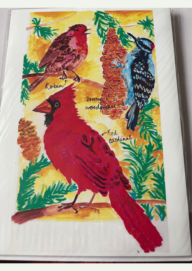 Winter birds - A4 print