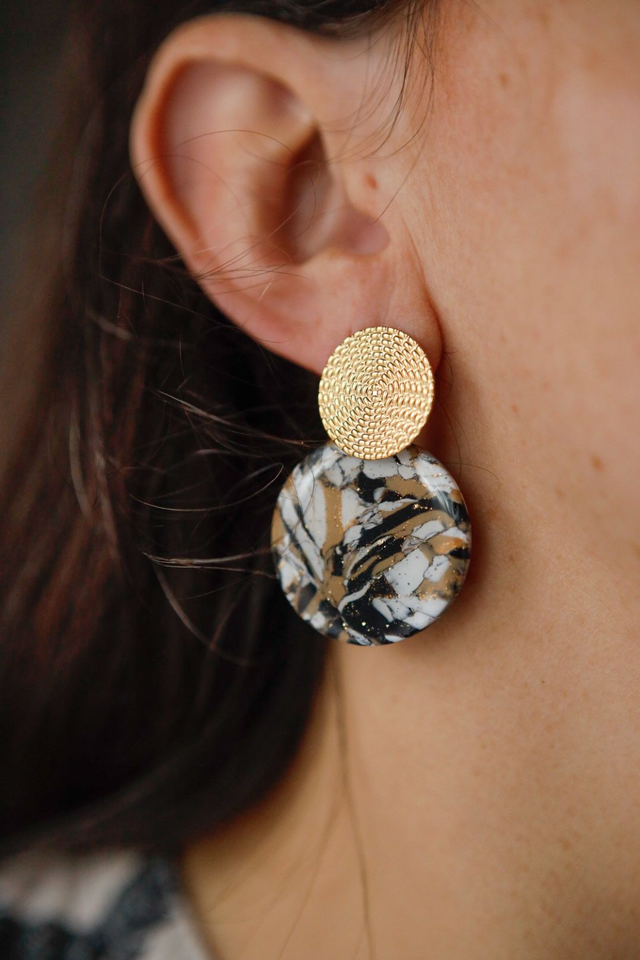 Boucles d'Oreilles Hiver Graphique