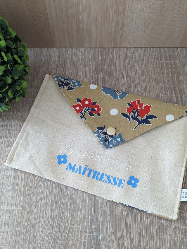 Pochette enveloppe &quot;le petit bazar de maîtresse&quot; 