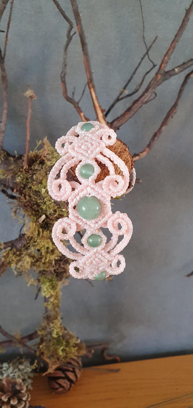 Bracelet aventurine rose iridescent