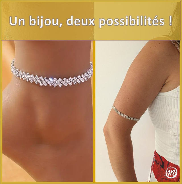 Bracelet de bras Brillant mariage Argent