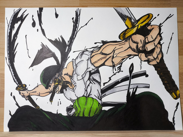 Markers Zoro &quot;One Piece&quot; A3