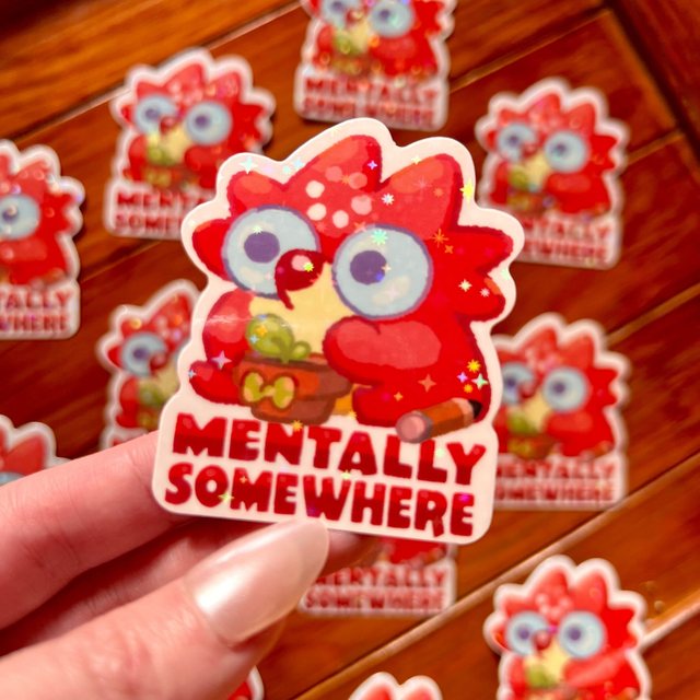 Sticker Transparent - Pr.Kipik Mentally Somewhere