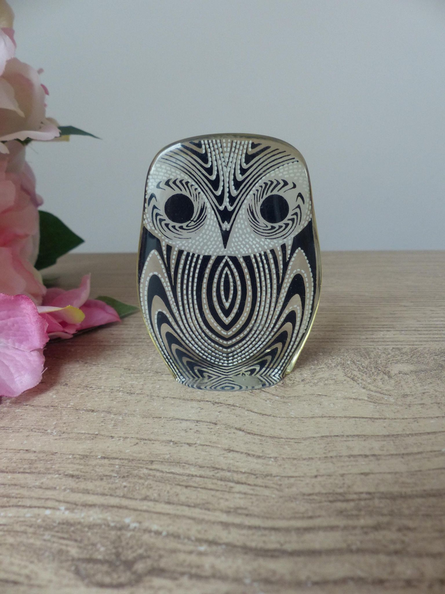 Sculpture vintage en lucite – Hibou ou Chouette Op Art par Abraham Palatnik – Pièce de Collection
