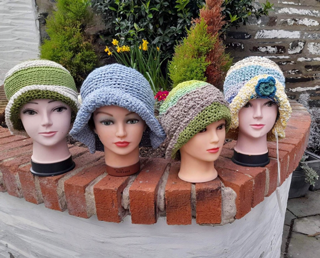 Unique Cotton Crochet Cloche Hats