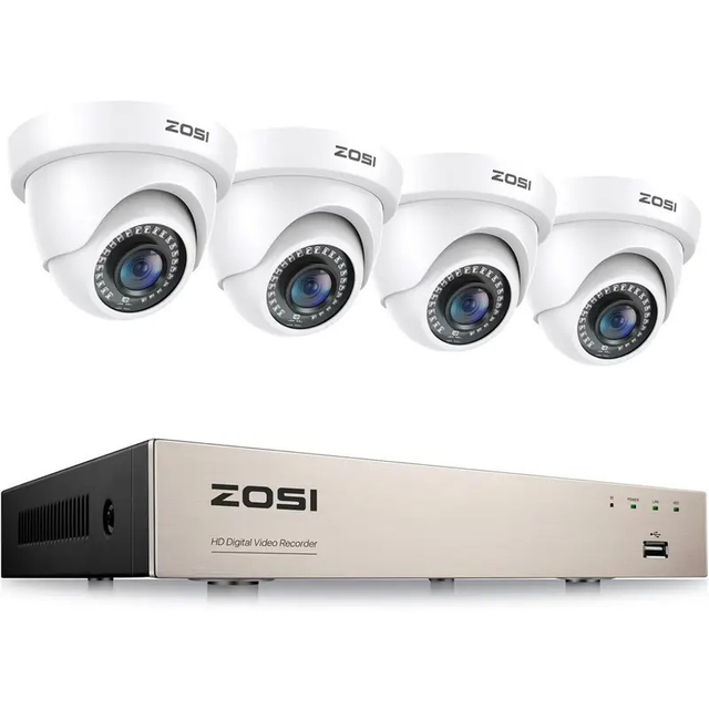ZOSI 1080P CCTV Security Camera System with AI Human and Vehicle Detection