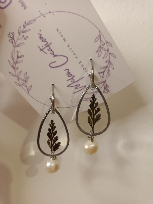 Boucles Sapin Argent / Noir
