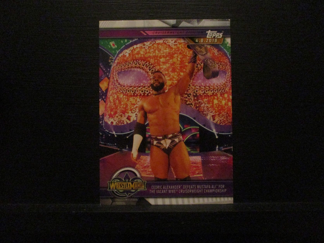 Cedric Alexander Defeats Mustafa Ali For The Vacant WWE Cruiserweight Championship - Champions Original Trading Card #54
