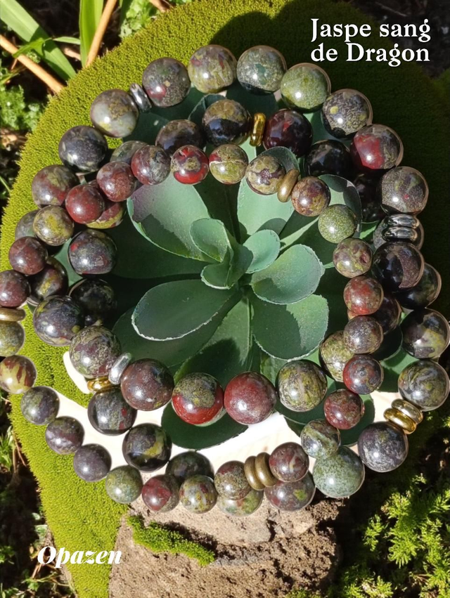 Bracelets Jaspe Sang de Dragon 