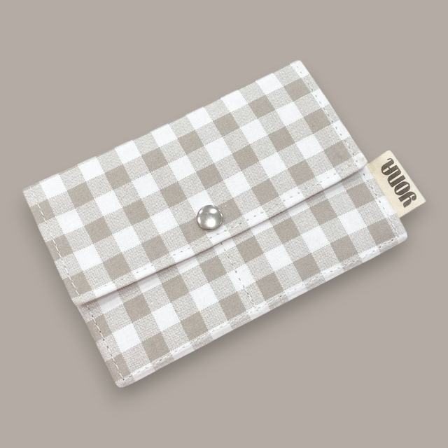 Porte-Feuille Vichy Taupe