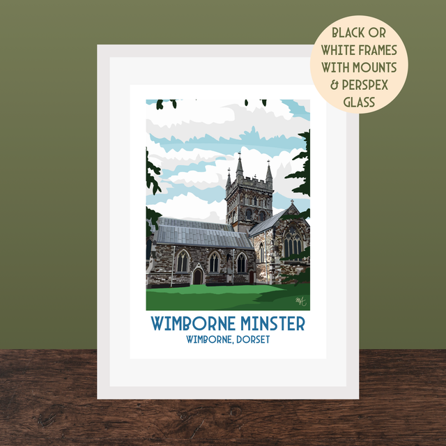 Wimborne Minster, Personalised Wedding Venue Print