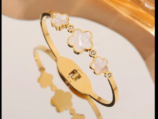 Bracelet acier inoxydable nacres