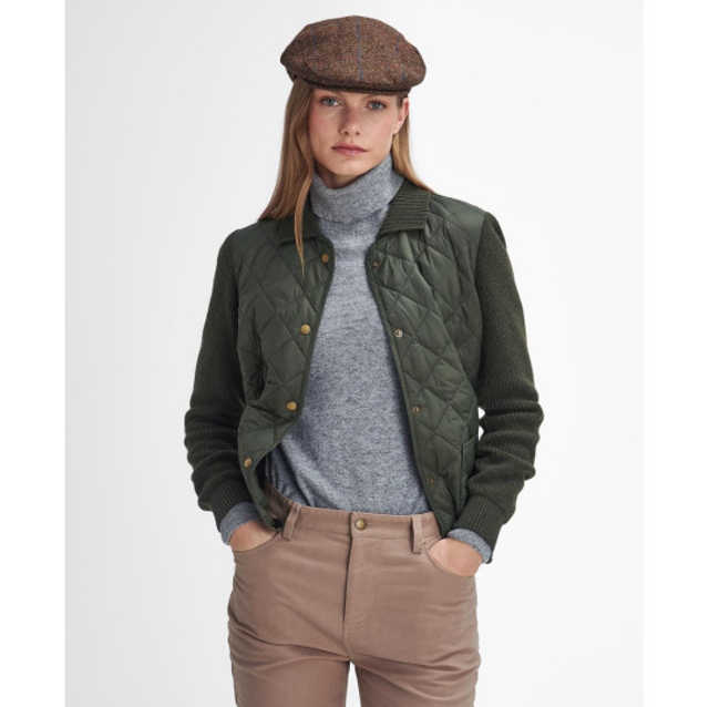 Barbour Allendale Knitted Cardigan Olive 