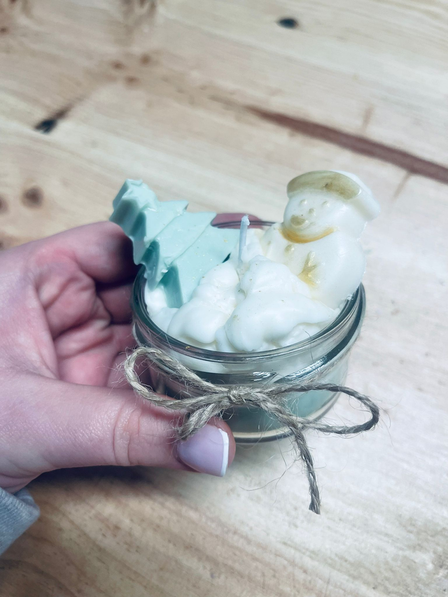 Vela navidad  (vaso pequeño)