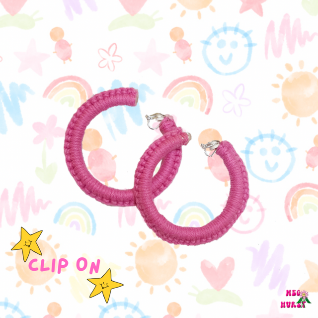 Chunky Hoop Earrings (Clip on)
