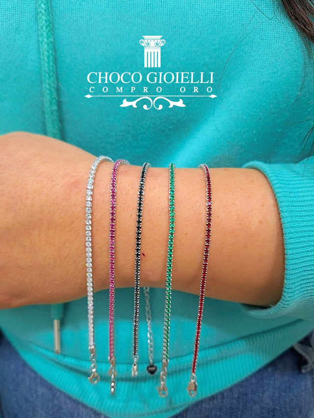 Colore Unico Tennis - Argento 925