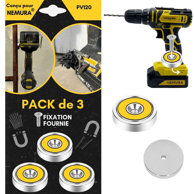 Support Magnétique NEMURA (lot de 3)