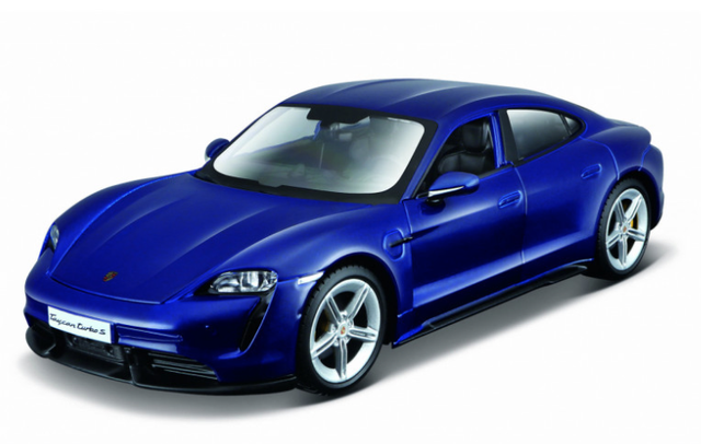 Porsche Taycan Turbo S Blau Bburago 1:24