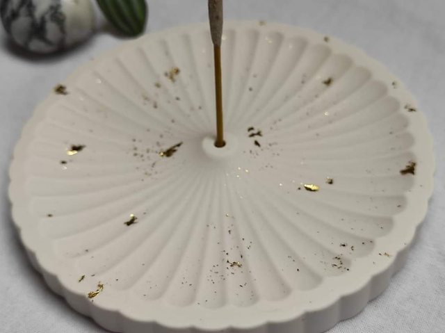 Porte-encens "Cercle ligné"