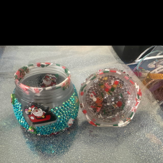 Christmas bling pot