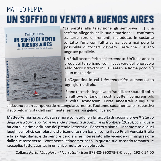 Matteo Femia, "Un soffio di vento a Buenos Aires", qudulibri 2022