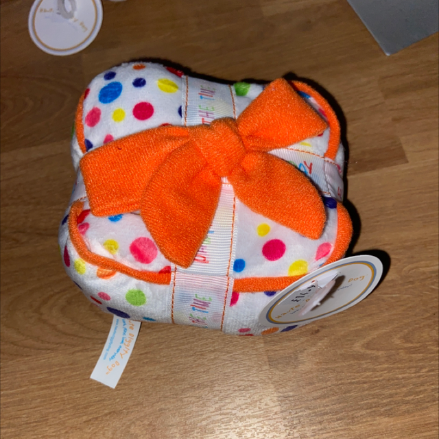 Dog toy present 