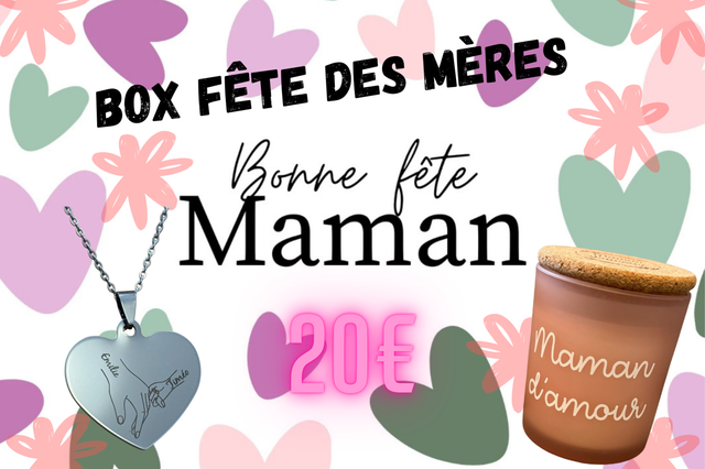 Box fête des mères bougie collier 