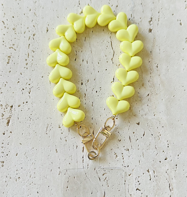 Hartjes Telefoonkoort geel 