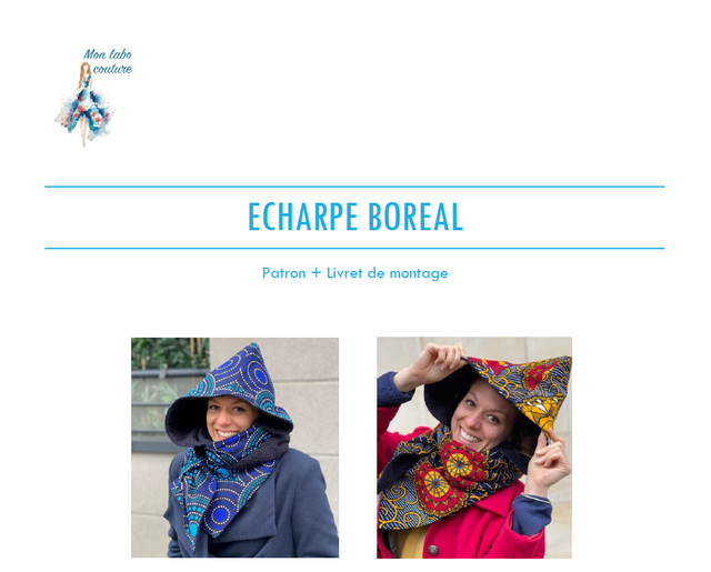 BOREAL - Patron PDF (Format A4) - Version adulte à coudre