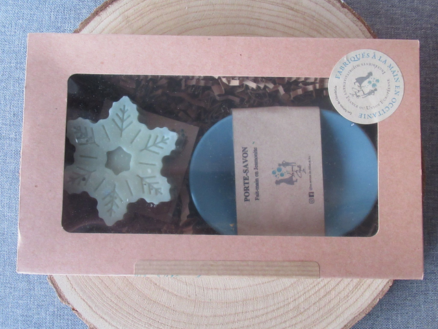 Coffret porte-savon + savon de noël