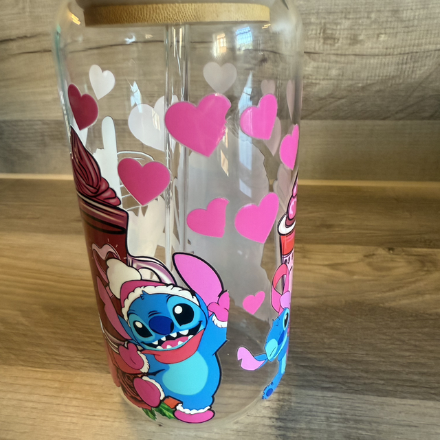 Bambusglas mit Glasstrohalm~SALE~