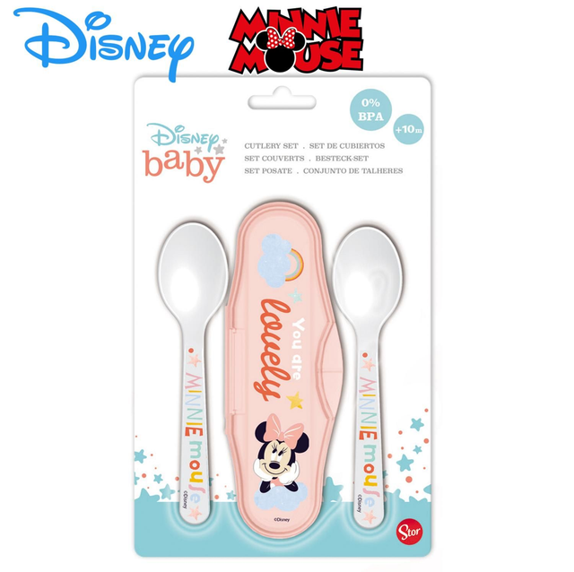 ESTUCHE TODDLER 2 CUCHARAS MINNIE