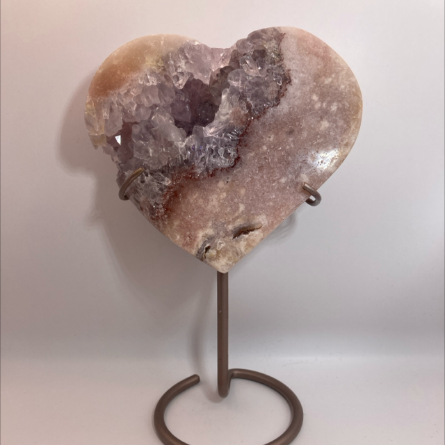 Pink Amethyst Heart 