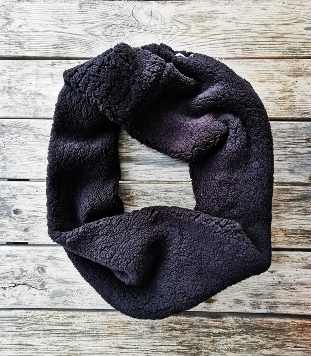 Double snood uni noir