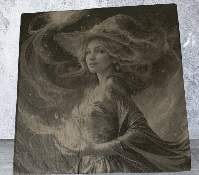 Slate Coaster - Fantasy Witch