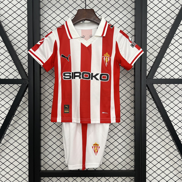 Conjunto camiseta + pantalón NIÑOS 1ª Sporting de Gijón 25-26
