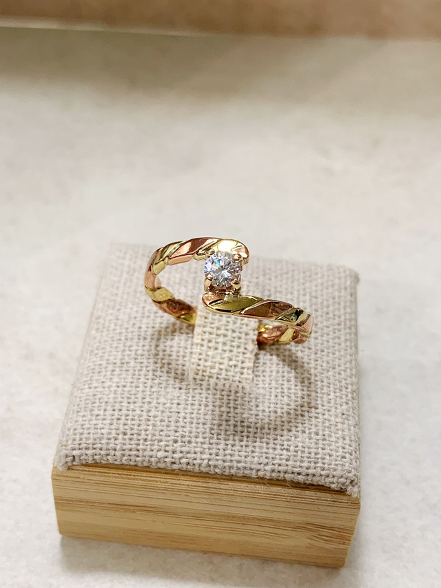 Heiana - Bague en laiton, cuivre et oxyde de zirconium