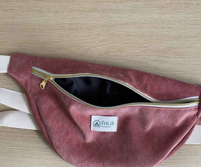 Sac Banane - Velours rose