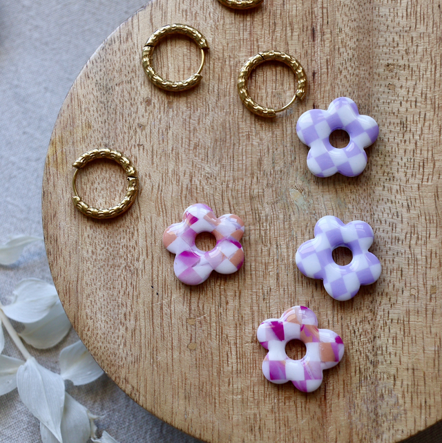 Boucles Fleur de carré 
