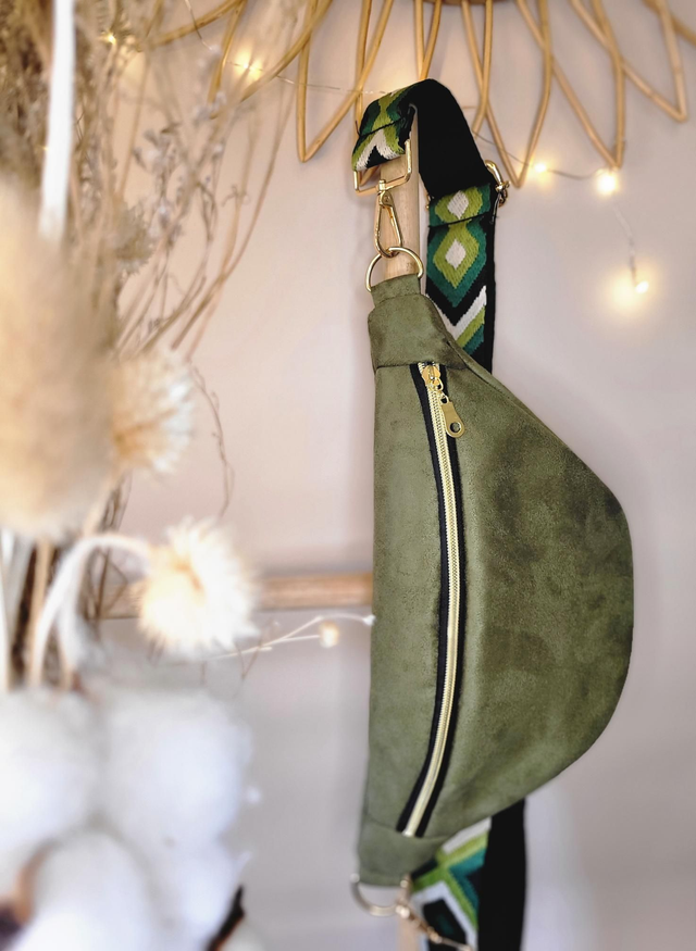 Banane nubuk  kaki bandoulière amovible 