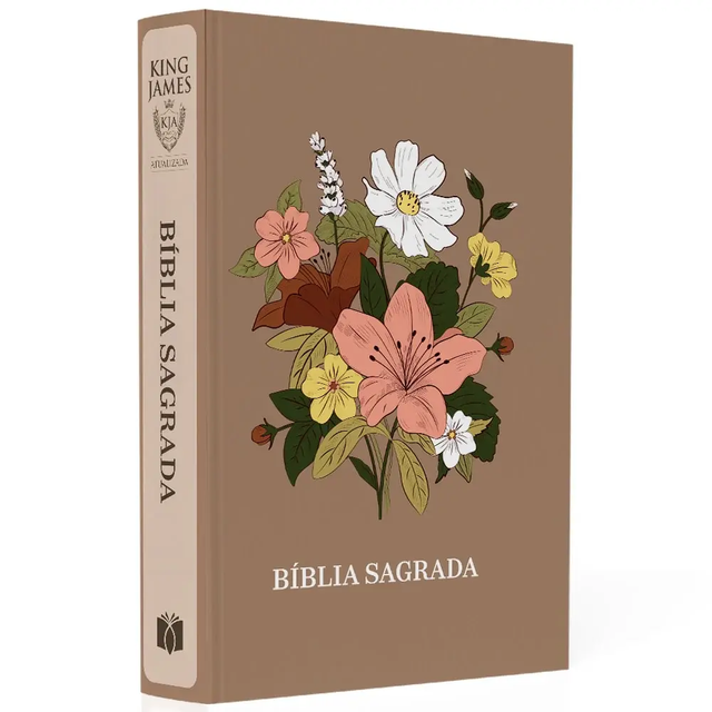 Bíblia Sagrada Flores Variadas | KJA | Letra Maior | Capa Dura