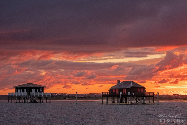 Nuages de rose aux cabanes 60x90