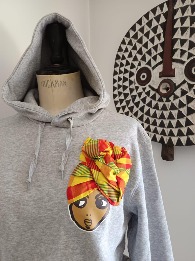 Sweat gris POUPETTE KREOL Jaune