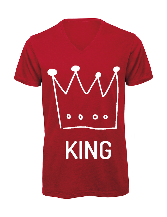 T-shirt homme col v &quot;king&quot;